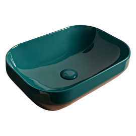 Umivaonik umetnicki AXA - DECUS 50x35cm [8520005][petrolio,glossy]